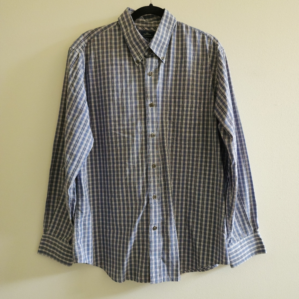 Dokers Blue Checkered Men's Shirt